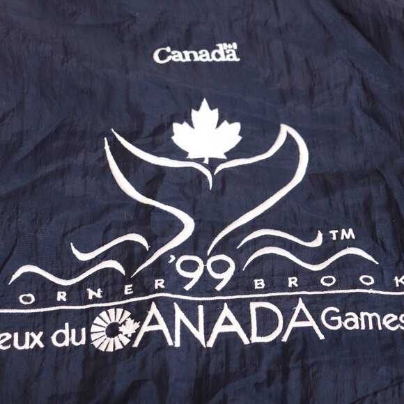 Vintage 1999 Brooks Windbreaker Navy/White NOS Canada Games Large - Picture 9 of 12